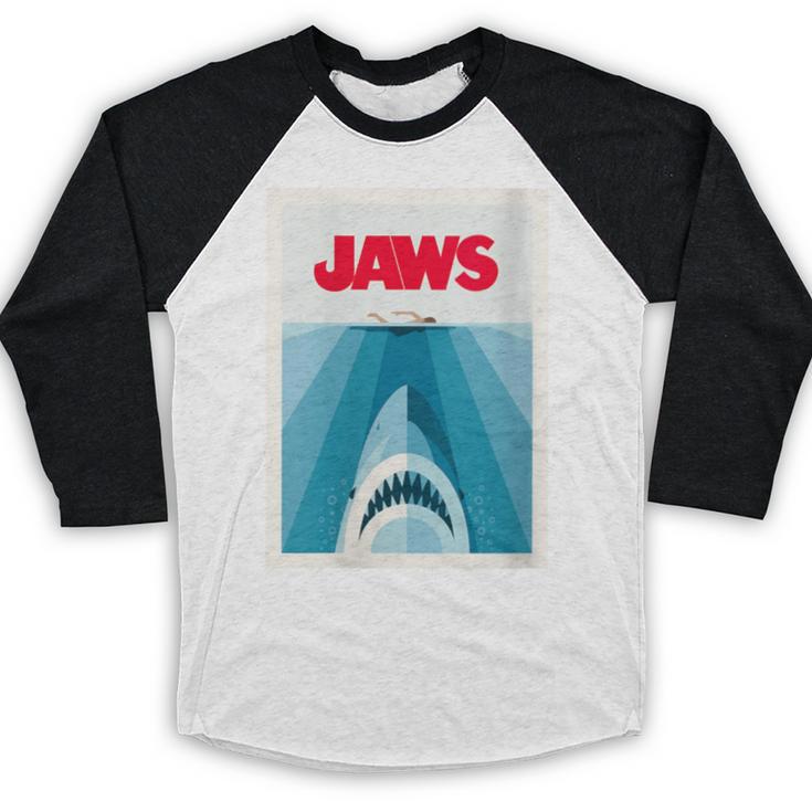 Jaws 2025 Classic Movie Nostalgia Baseball Raglan Shirt