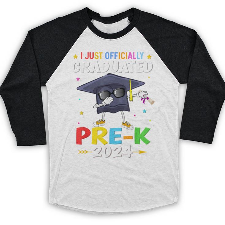 I Just Officially Graduated Pre k Graduation 2024 Pre-K Kids Baseball Raglan Shirt