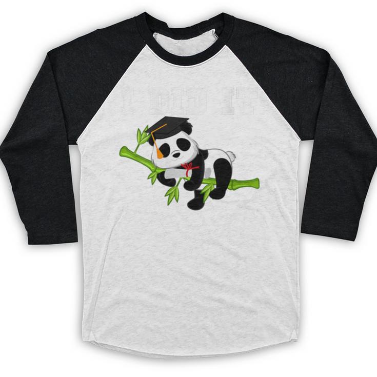 I Did It Kawaii Panda With Graduation Cap Diploma Baseball Raglan Shirt