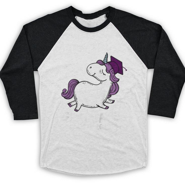 Kids Class Of 2018 Unicorn Preschool Graduation For Girls Baseball Raglan Shirt