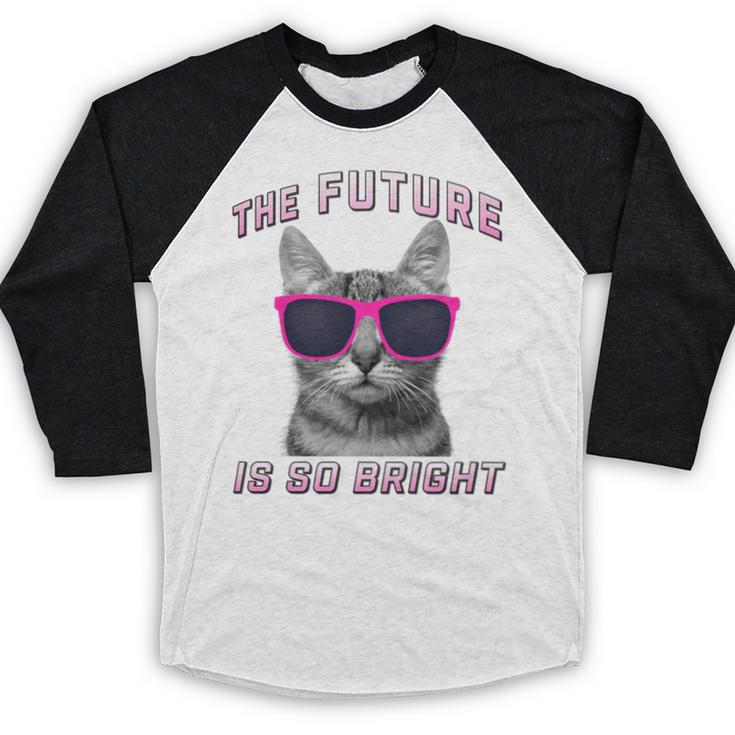 Kids Cool Future Is Bright Kids Graduation Or Birthday Baseball Raglan Shirt