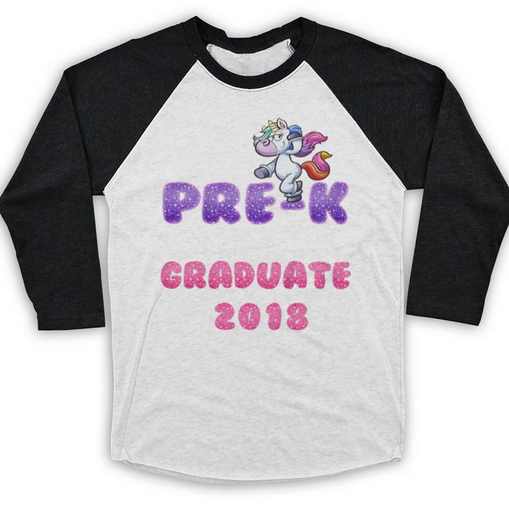 Kids Kids Pre-K PreSchool Unicorn GraduationShirt Baseball Raglan Shirt