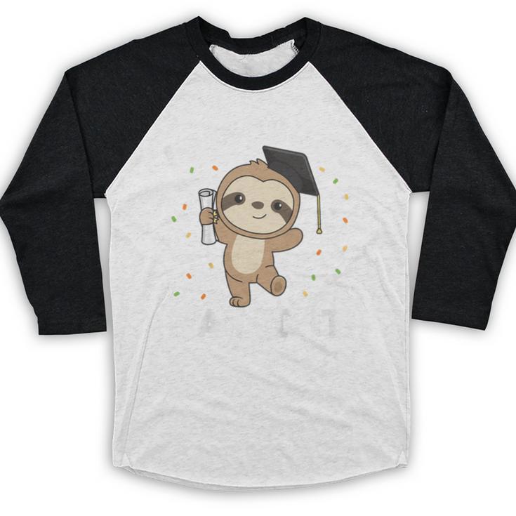 Kids Kids Preschool Nailed It Sloth Graduation Baseball Raglan Shirt