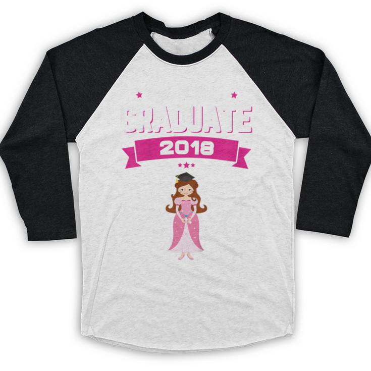 Kids Princess Girl Preschool Graduate 2018 Graduation Pre-K Baseball Raglan Shirt