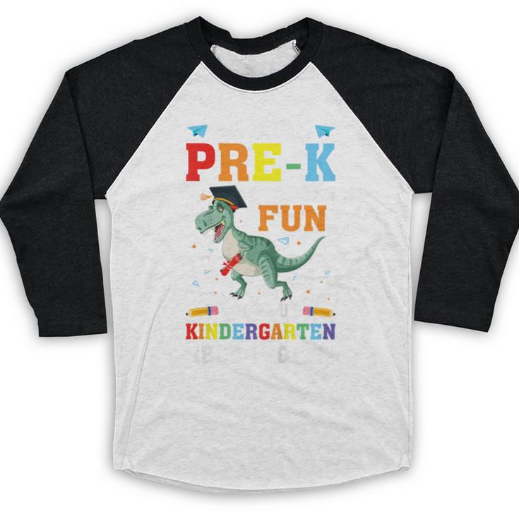 Kids So Long Pre-K Preschool Graduation Kindergarten Here I Come Baseball Raglan Shirt