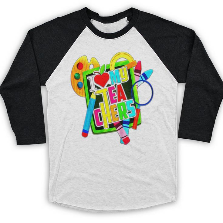 Kids Teens Graduation I Heart My Teachers I Love My Teachers Baseball Raglan Shirt