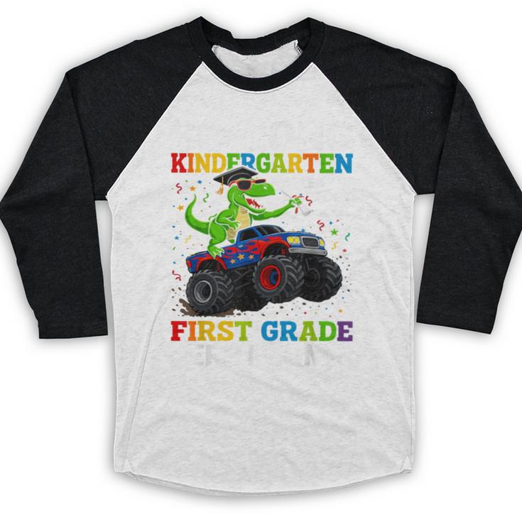 Kindergarten Graduate 2025 Kindergarten Graduation Dino Trex Baseball Raglan Shirt