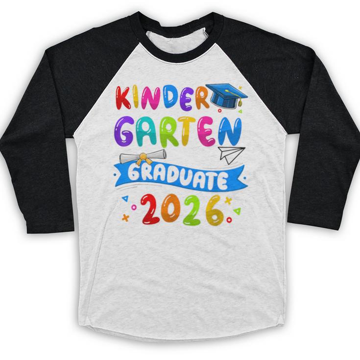 Kindergarten Graduate Kindergarten Class Of 2026 Graduation Baseball Raglan Shirt