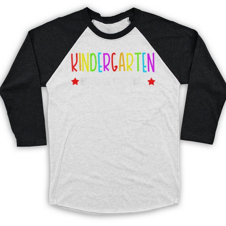 Kindergarten Here I Come Kids Pre-k Graduation Baseball Raglan Shirt