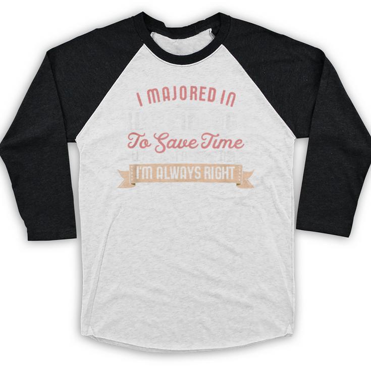 Kinesiology Major Student Shirt Graduation Baseball Raglan Shirt