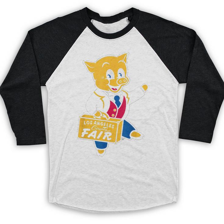 LA Fair Los Angeles County Vintage Nostalgia Baseball Raglan Shirt