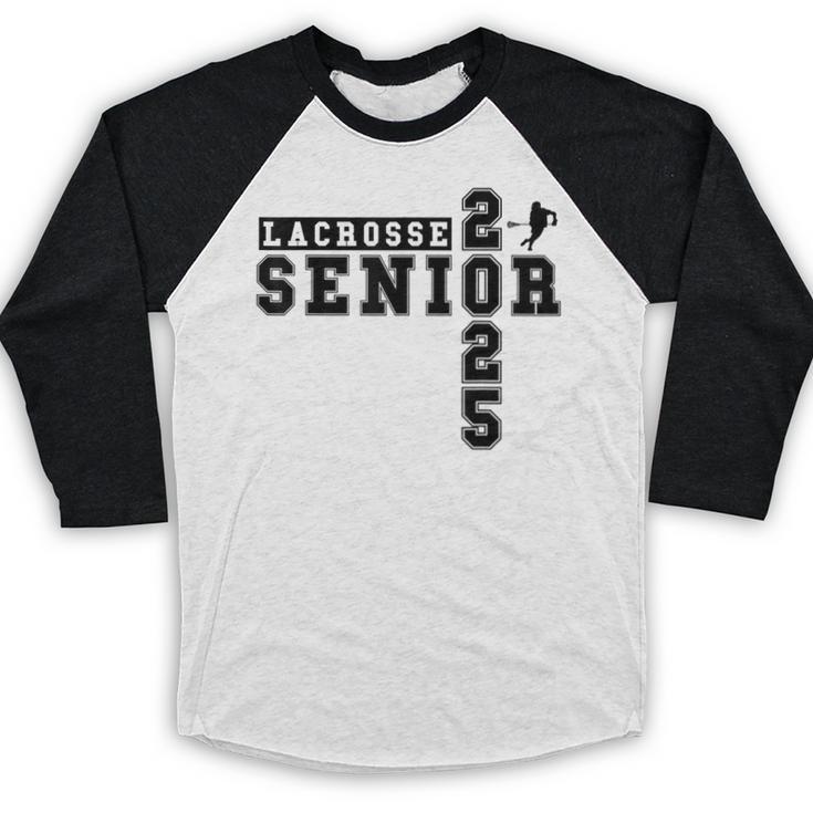 Lacrosse Senior Night Lacrosse Senior 2025 Graduation 29 Baseball Raglan Shirt