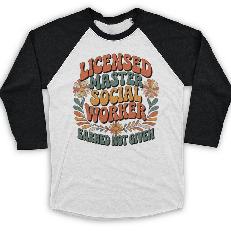 Licensed Social Worker Masters MSW LMSW Graduation 2026 Premium Tri-Blend Baseball Raglan Shirt