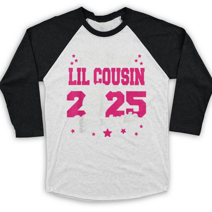 Lil Cousin Of a 2025 Graduate Prom Graduation 25 VolleyBall Baseball Raglan Shirt