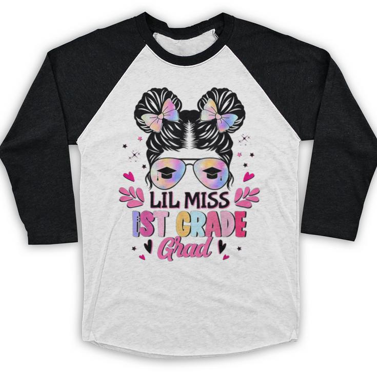 Lil Miss 1st Grade Grad Graduation Last Day Of 1st Grade Baseball Raglan Shirt