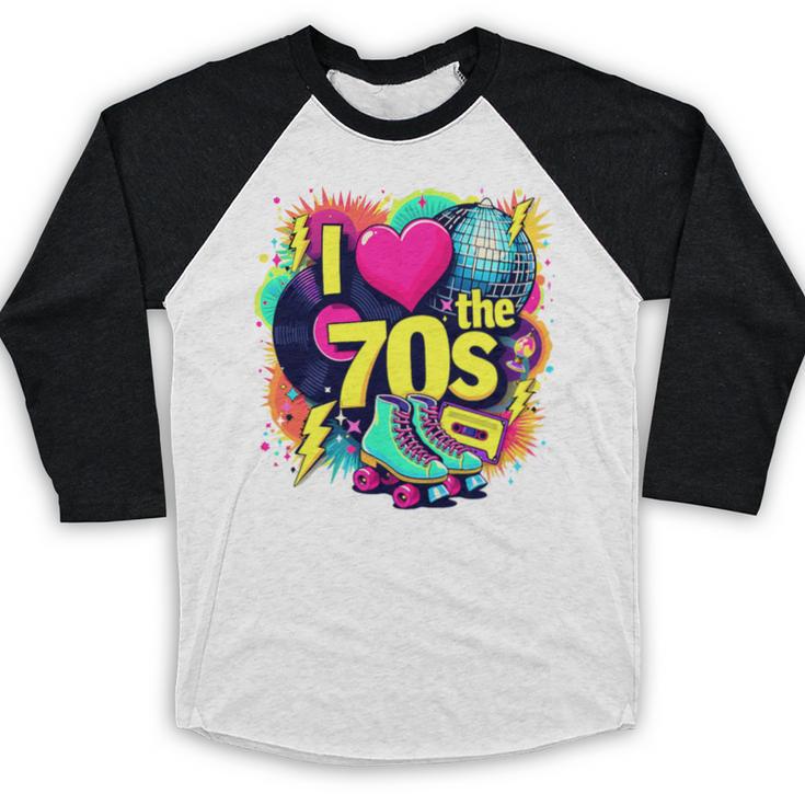 I Love The 70s Retro Cassette Roller Vinyl Nostalgia Vibes Premium Tri-Blend Baseball Raglan Shirt I Love The 70s Retro Cassette Roller Vinyl Nostalgia Vibes Premium Tri-Blend Baseball Raglan Shirt