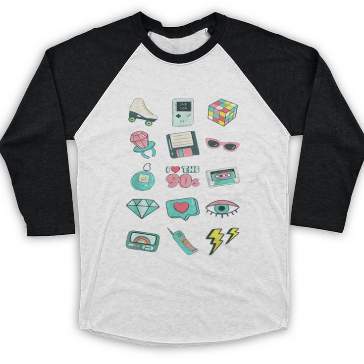 I Love The 90s Old For Nostalgia Fans Baseball Raglan Shirt I Love The 90s Old For Nostalgia Fans Baseball Raglan Shirt