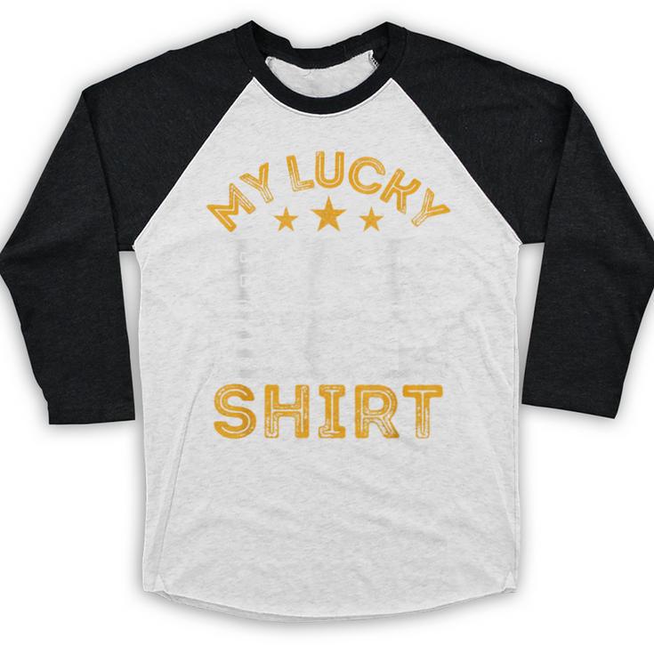 My Lucky Bar Exam Shirt Lawyer Law School Graduation Baseball Raglan Shirt
