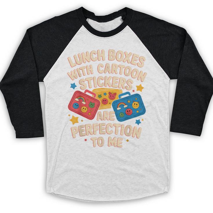 Lunch Boxes With Stickers Lunch Box Nostalgia Retro Baseball Raglan Shirt