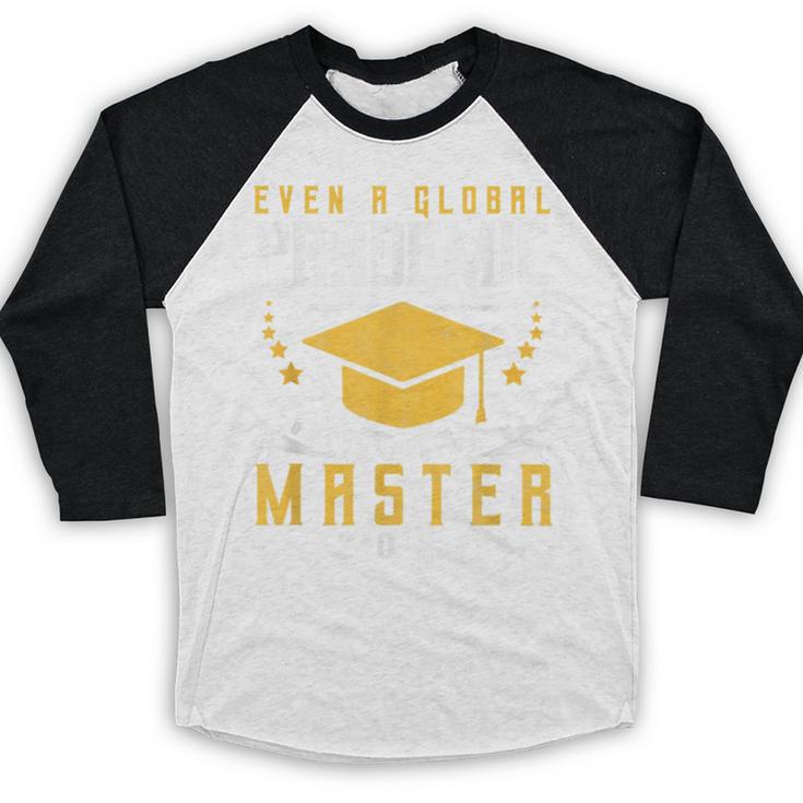 Master 2021 Graduation Graduate Masters Degree Baseball Raglan Shirt