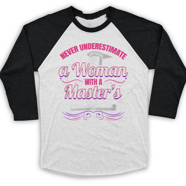 Master University Degree Master Graduation Party Girl Baseball Raglan Shirt