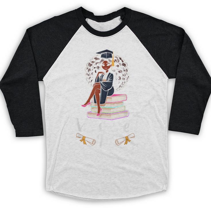Mastered It Black Girl Masters Degree Graduation Black Queen Baseball Raglan Shirt