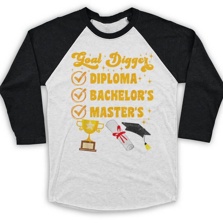 Master's Thesis Passed Goal Digger Master's Graduation Baseball Raglan Shirt