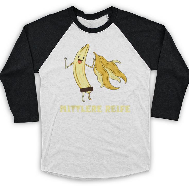 Medium Mature Banana Banana Real School Graduation Celebrations Baseball Raglan Shirt