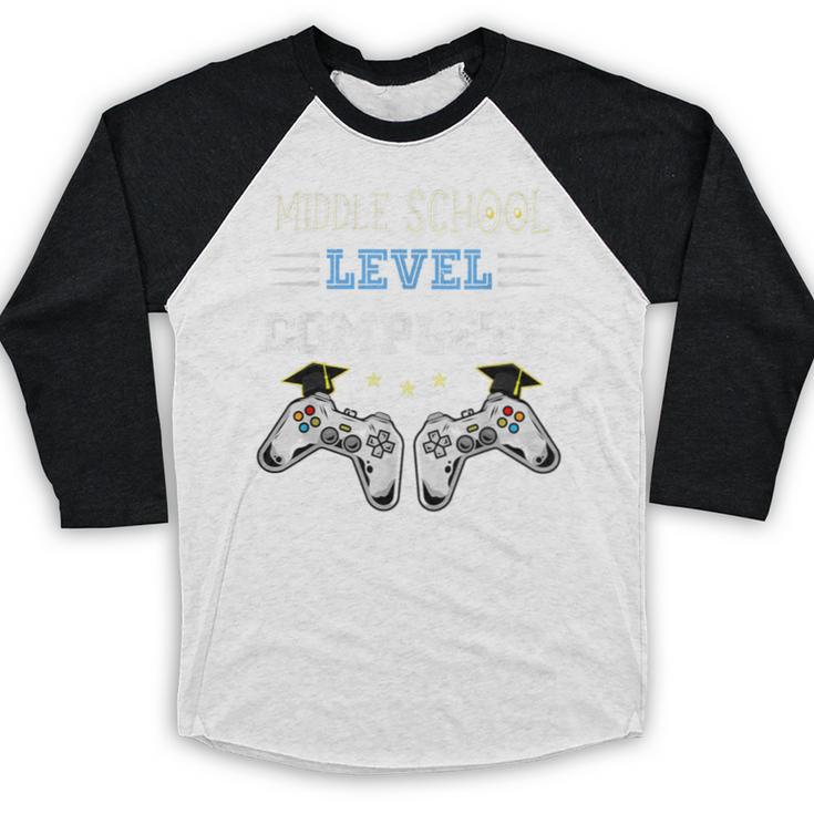 Middle School Level Complete Gaming Class Of 2022 Graduation Baseball Raglan Shirt