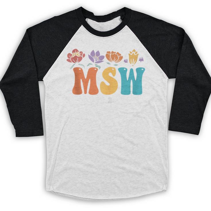 MSW Est 2025 Graduation School Social Worker Shirt Master Baseball Raglan Shirt