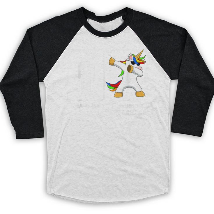 Music Teacher Dabbing Unicorn Graduation Shirt Baseball Raglan Shirt