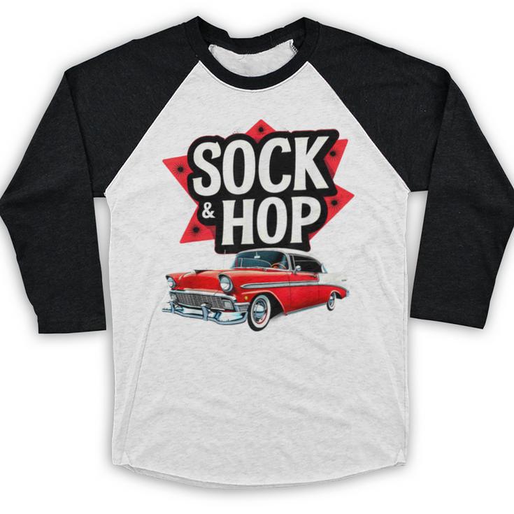 Nostalgia 1950s Sock Hop Dance Baseball Raglan Shirt