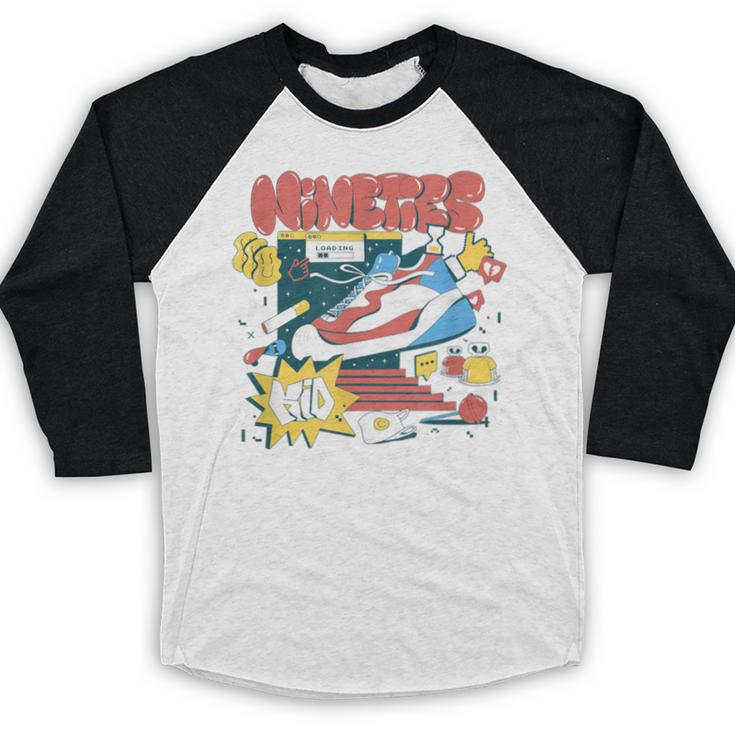 Nostalgia Gen X 90s Nineties Things Baseball Raglan Shirt