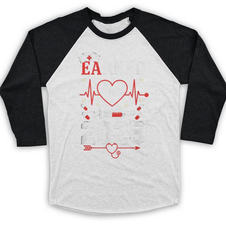 Nurse Earned It 2025 Nurse Graduation RN LPN Class Of 2025 Baseball Raglan Shirt
