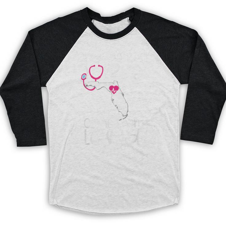 Nurse Florida RN CNA LPN Nursing Student Graduation Baseball Raglan Shirt