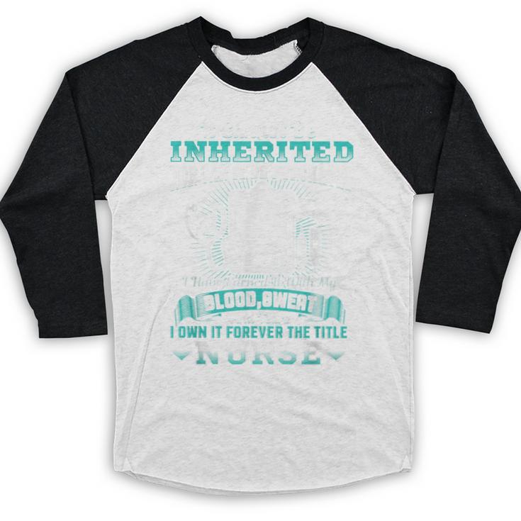Nursing School Graduation Inherited RN LPN Nurse Grad 2021 Baseball Raglan Shirt