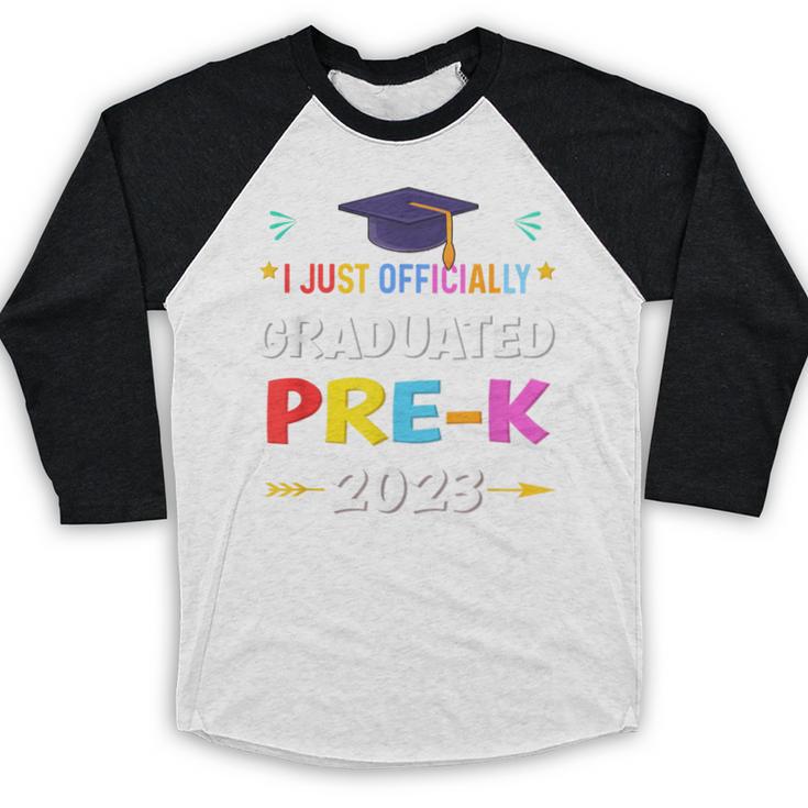 I Officially Graduated Pre-k Graduation Pre k Class 2023 Kid Baseball Raglan Shirt