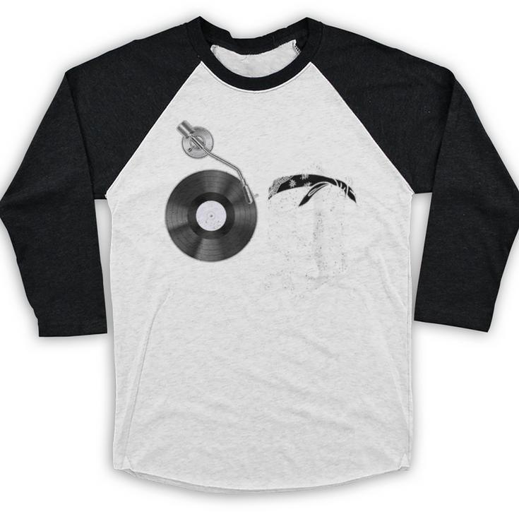 Old School Dad OG Hip Hop Head Vinyl Retro 80s90s Nostalgia Baseball Raglan Shirt