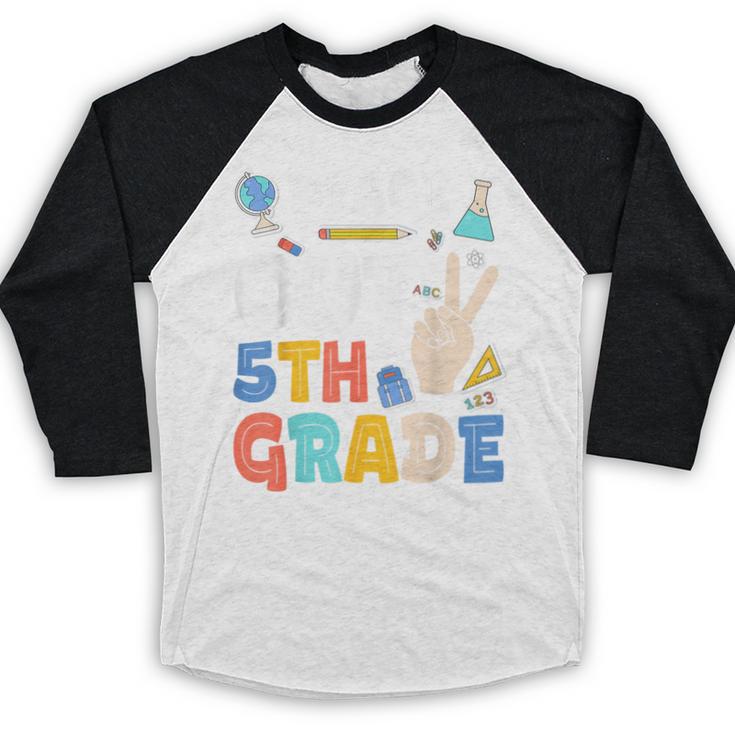 Peace Out 5th Grade Fifth Grade Graduation T-Shirt Baseball Raglan Shirt