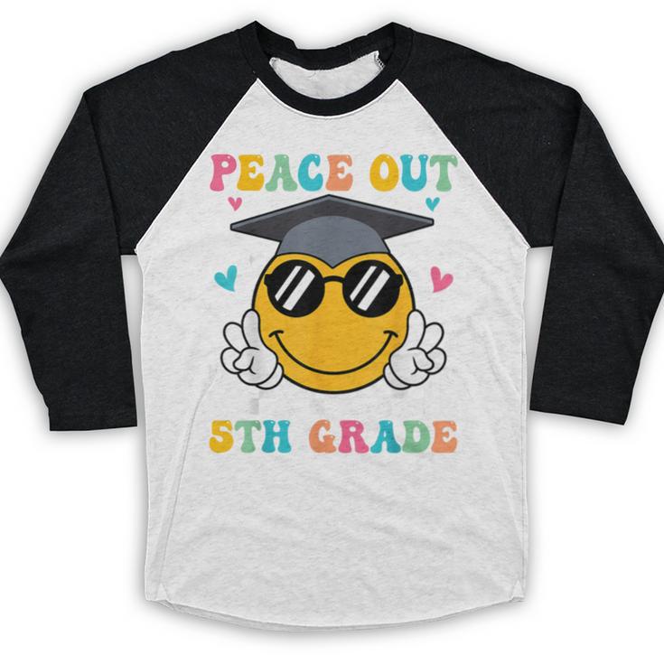 Peace Out 5th Grade Graduation Last Day Of School Baseball Raglan Shirt