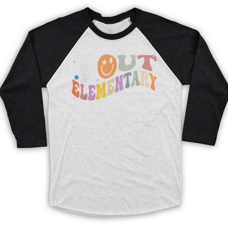 Peace Out Elementary Graduation Graduate Class Of 2025 Baseball Raglan Shirt