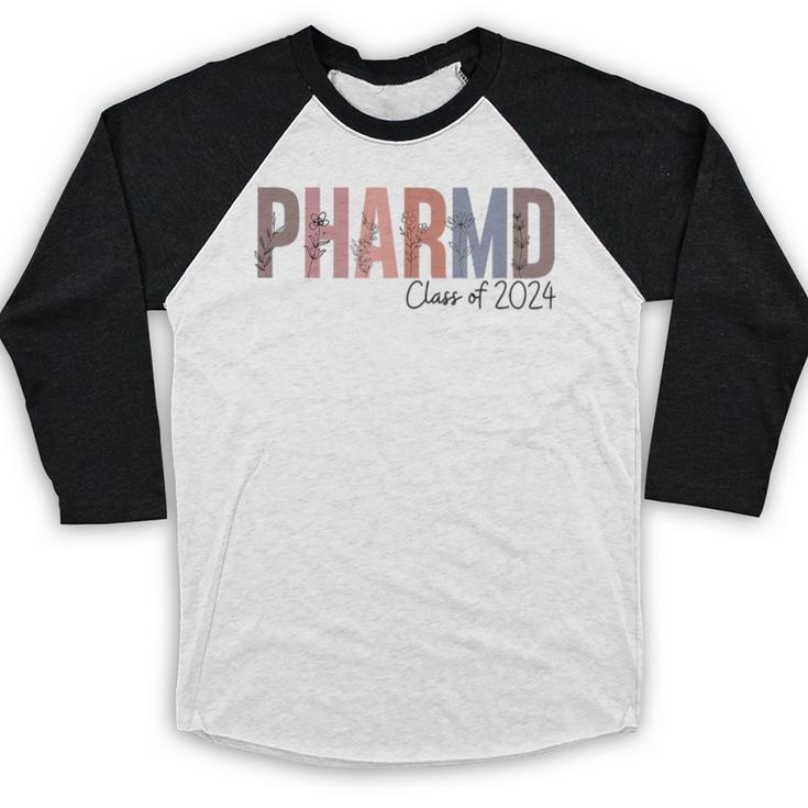Pharmacist Graduation PharmD Class Of 2024 Pharmacy Grad Baseball Raglan Shirt