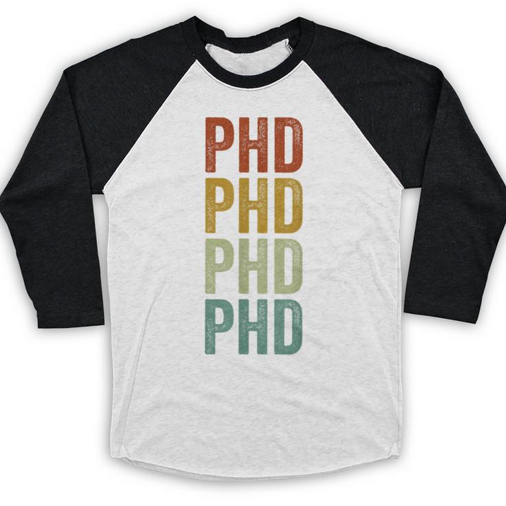 PHD Graduation Doctorate Baseball Raglan Shirt