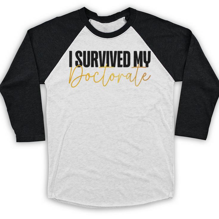 Phd Graduation Doctorate Degree Dissertation Masteral Grad Baseball Raglan Shirt