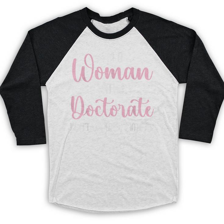 PhD Graduation Woman With A Doctorate Degree Baseball Raglan Shirt