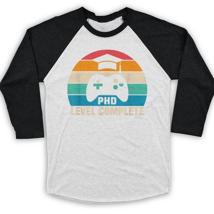 PhD Level Complete Graduation Doctorate In Philosophy Baseball Raglan Shirt