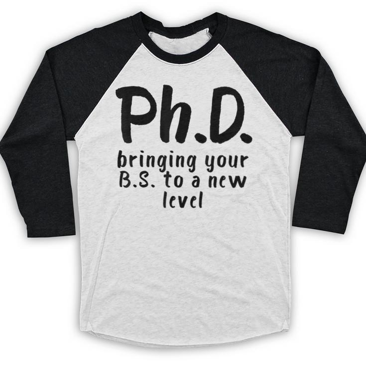 Phd Shirt Bs Doctorate Graduation Doctoral Baseball Raglan Shirt