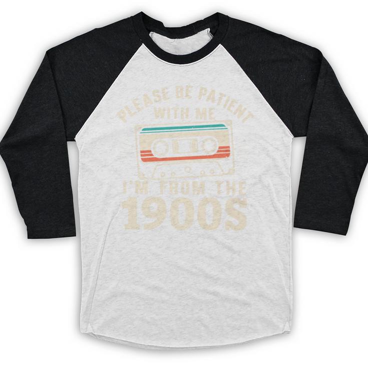 Please Be Patient With Me I'm From The 1900s Retro Cassette Premium Baseball Raglan Shirt Please Be Patient With Me I'm From The 1900s Retro Cassette Premium Baseball Raglan Shirt