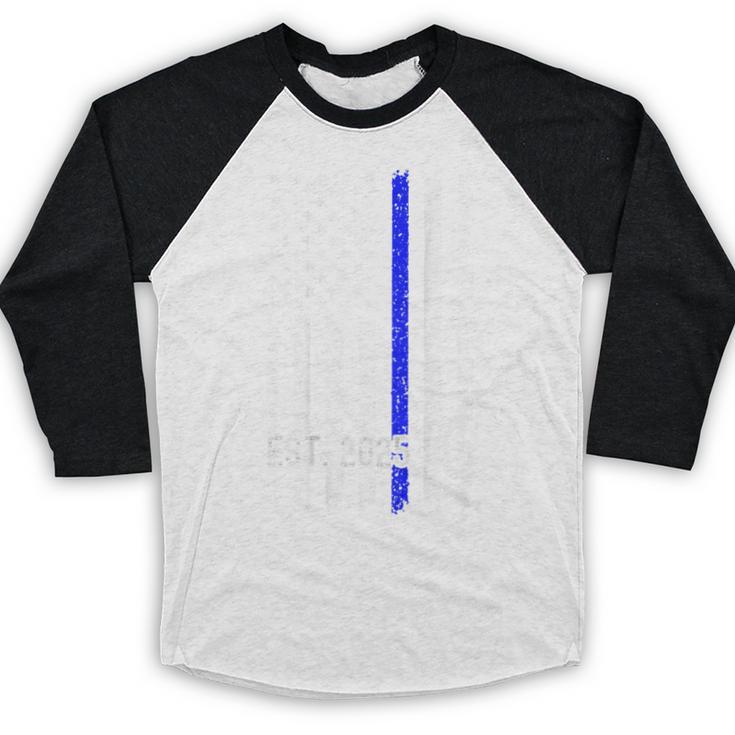Police Graduation Est 2025 Back Print Police Academy Vintage Baseball Raglan Shirt