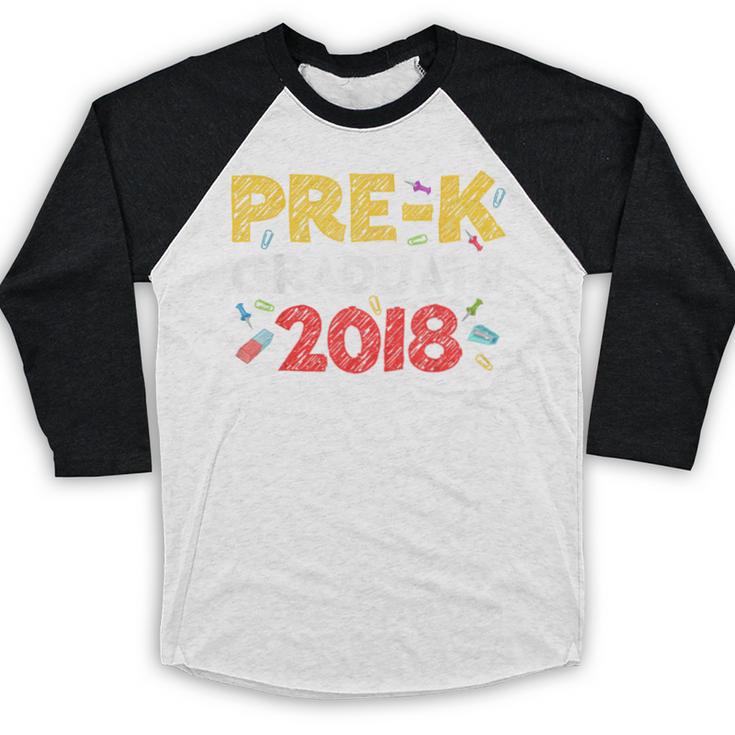 Pre-K Graduate Grad 2018 Graduation Shirt Baseball Raglan Shirt